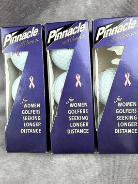 NEW Pinnacle For Women Golf Balls Pink Ribbon Breast Cancer Awareness Lot of 8